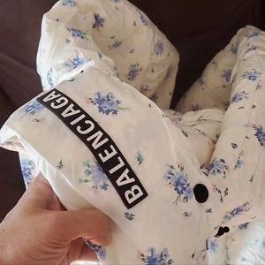 Balenciaga Floral Down Puffer Coat